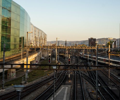 Gleise beim Bahnhof SBB Basel